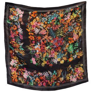 NWT Black 100% Silk Bandana